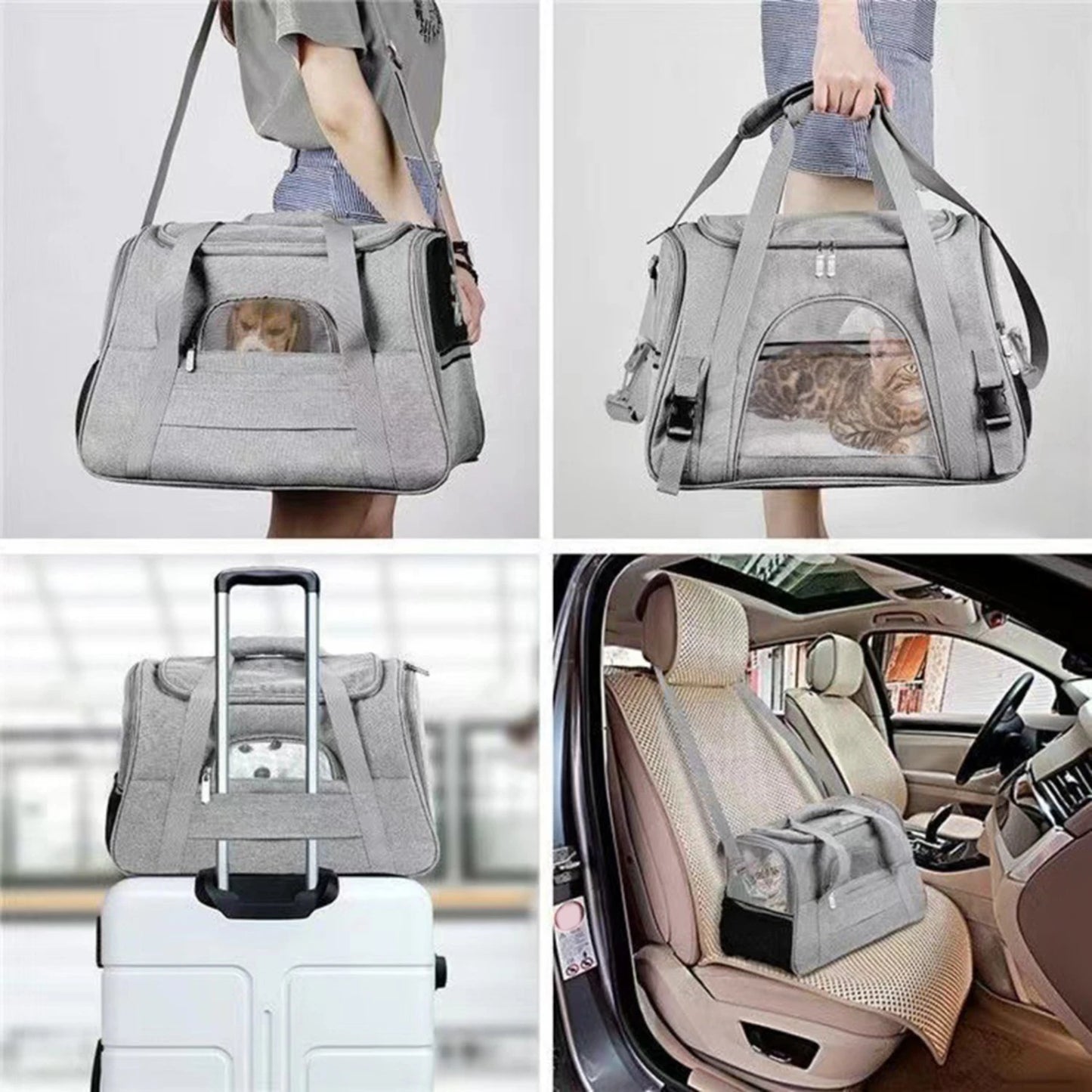 Adjustable Convenient Spacious Soft-Sided Pet Carrier Backpack